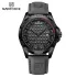 NAVIFORCE NF8023 Classic Business Leather Strap Wristwatch for Man Quartz 3ATM Waterproof Men's Watches Date Display Male Clock - Black Gray